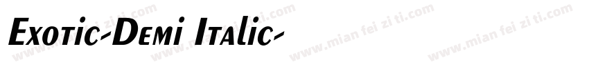 Exotic-Demi Italic字体转换